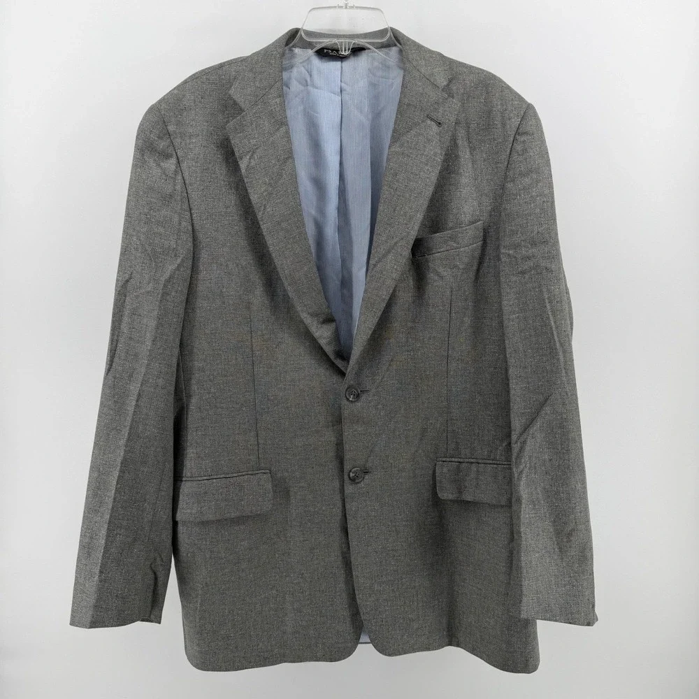 Jos. A. Bank Sport Coat Mens 42L Gray 100% Silk Signature Collection Blazer